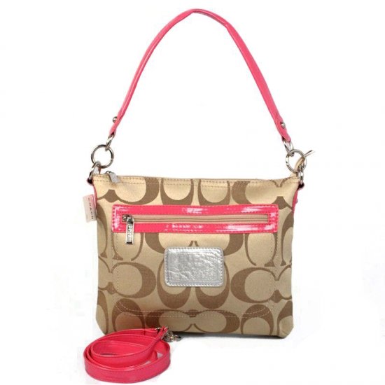 Coach Zip In Logo Small Khaki Shoulder Bags CFY | Women